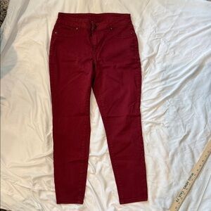 m jeans by maurices Red Skinny ankle stretch denim. Size M